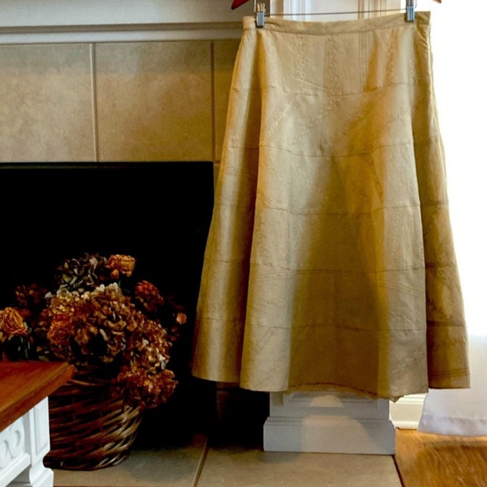 Coldwater Creek Tiered Eyelet Lined Skirt NWOT